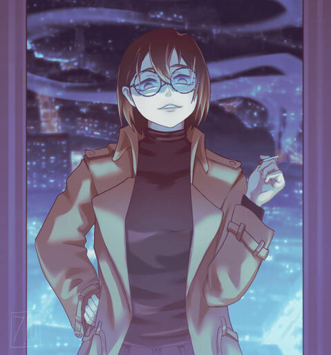 Half body + Detailed background